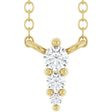 14K Yellow Gold .05 CTW Lab-Grown Diamond Graduated 18" Necklace
