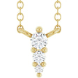 14K Yellow .05 CTW Natural Diamond Graduated 18" Necklace