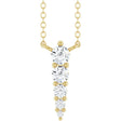 14K Yellow 1/5 CTW Natural Diamond Graduated 18" Necklace