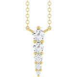 14K Yellow 1/5 CTW Natural Diamond Graduated 18" Necklace