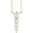 14K Yellow Gold 1/5 CTW Lab-Grown Diamond Graduated 18" Necklace