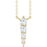 14K Yellow Gold 1/5 CTW Lab-Grown Diamond Graduated 18" Necklace