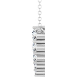 14K White 1/5 CTW Natural Diamond Graduated 18" Necklace