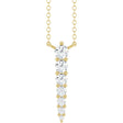 14K Yellow 1/6 CTW Natural Diamond Graduated 18" Necklace