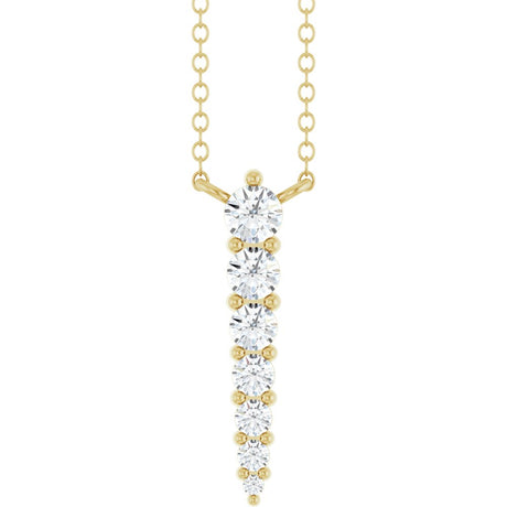 14K Yellow 1/6 CTW Natural Diamond Graduated 18" Necklace