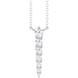 14K White Gold 1/6 CTW Lab-Grown Diamond Graduated 18" Necklace