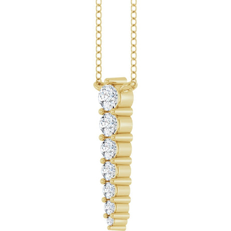 14K Yellow 1/6 CTW Natural Diamond Graduated 18" Necklace