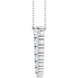 14K White Gold 1/6 CTW Lab-Grown Diamond Graduated 18" Necklace