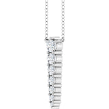 14K White Gold 1/6 CTW Lab-Grown Diamond Graduated 18" Necklace