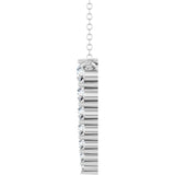 14K White Gold 1/6 CTW Lab-Grown Diamond Graduated 18" Necklace