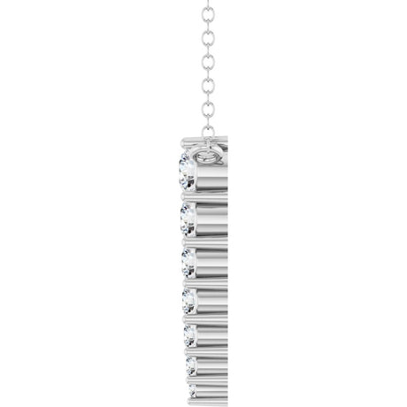 14K White Gold 1/6 CTW Lab-Grown Diamond Graduated 18" Necklace