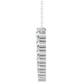 14K White 1/6 CTW Lab-Grown Diamond Graduated 18" Necklace