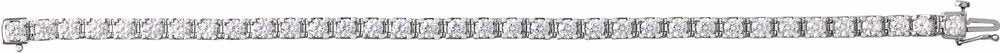 14K White 7 CTW Lab-Grown Diamond Link 7 1/4" Bracelet