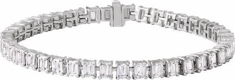 14K White 10 1/2 CTW Lab-Grown Diamond Line 7" Bracelet