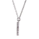 14K White Gold 1/8 CTW Natural Diamond Initial F 16" Necklace