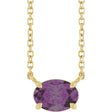 14K Yellow Lab-Grown Alexandrite 18" Necklace
