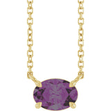 14K Yellow Lab-Grown Alexandrite 18" Necklace