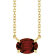 14K Yellow Natural Mozambique Garnet 18" Necklace