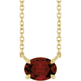 14K Yellow Natural Mozambique Garnet 18" Necklace