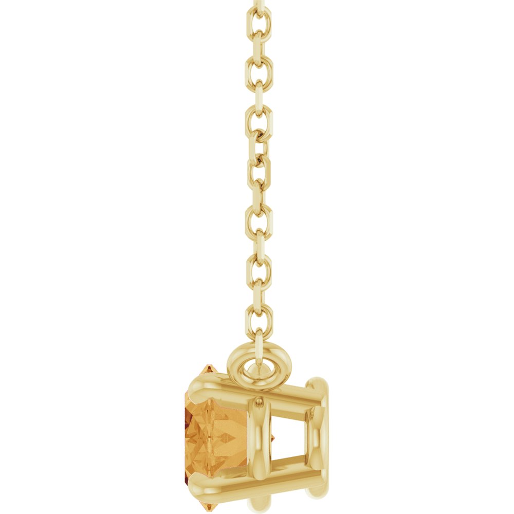 14K Yellow Natural Citrine 18" Necklace
