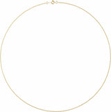18K Yellow 1 mm Cable 16" Chain