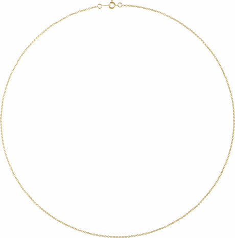 10K Yellow Gold 1 mm Cable 18" Chain