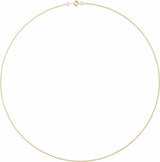 10K Yellow Gold 1 mm Cable 16" Chain