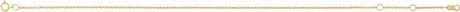 14K Yellow Gold-Filled 1 mm Cable 6 1/2-7 1/2" Chain