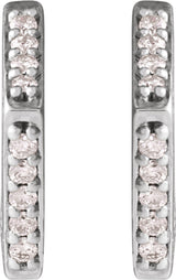 14K White Gold .07 CTW Natural Diamond Geometric Earrings