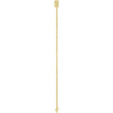 14K Yellow Gold 1/4 CTW Lab-Grown Diamond Three-Stone Line  7" Bracelet 