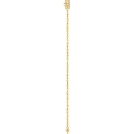 14K Yellow Gold 1/2 CTW Lab-Grown Diamond Five-Stone Line  7" Bracelet 