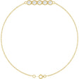 14K Yellow Gold 1/2 CTW Lab-Grown Diamond Five-Stone Line  7" Bracelet 