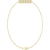 14K Yellow Gold 1/2 CTW Natural Diamond Five-Stone Line  7" Bracelet