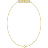 14K Yellow Gold 1/2 CTW Lab-Grown Diamond Five-Stone Line  7" Bracelet 