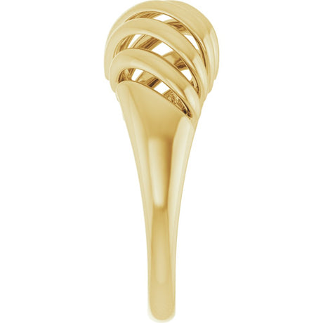 14K Yellow Gold Dome Ring