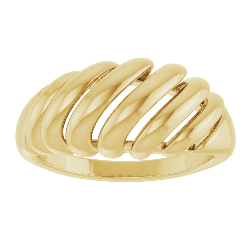 14K Yellow Gold Dome Ring