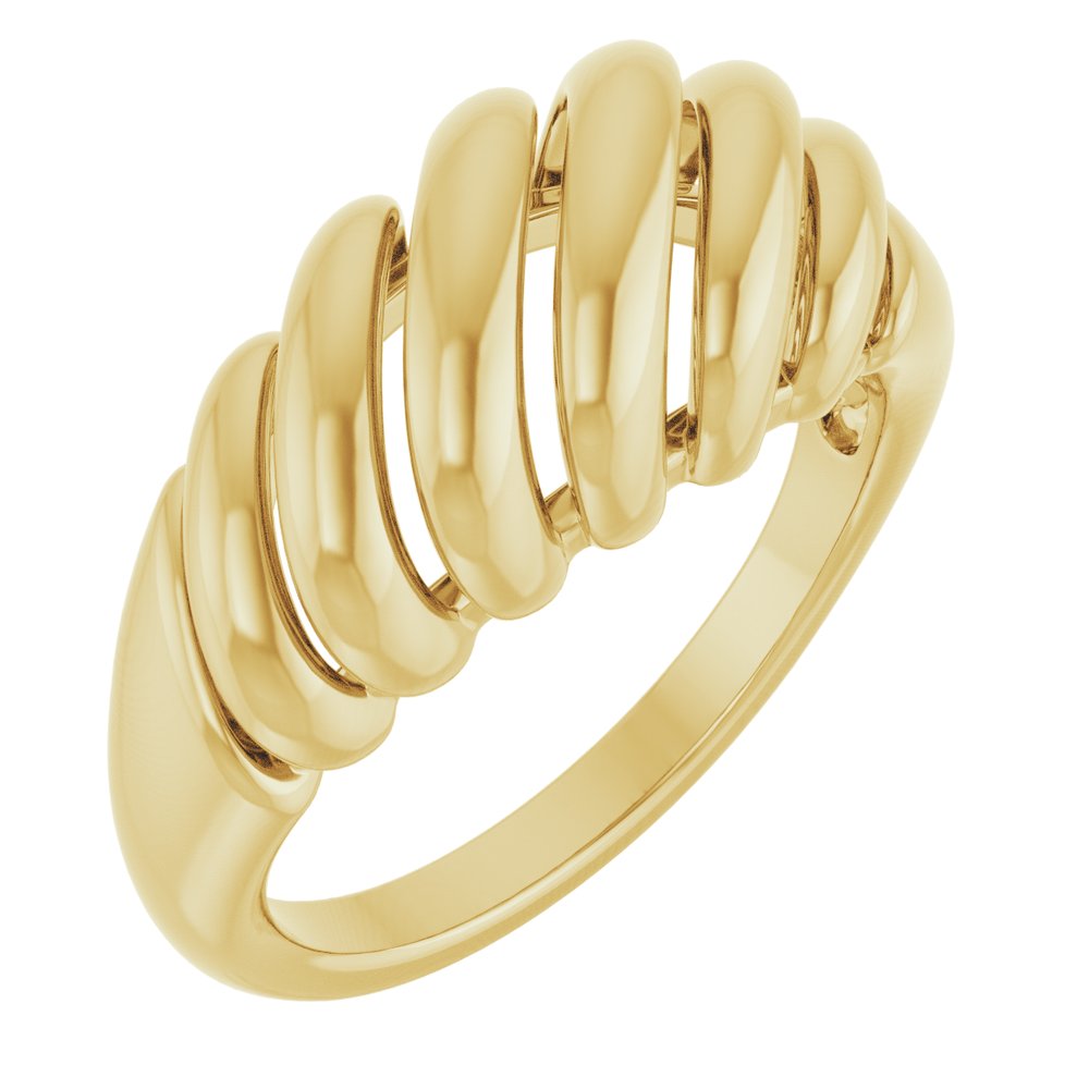 14K Yellow Gold Dome Ring