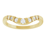 14K Yellow Round 1/6 CTW Natural Diamond Channel-Set Contour Band