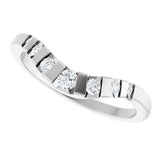 14K White Round 1/6 CTW Lab-Grown Diamond Channel-Set Contour Band