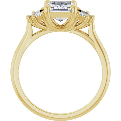 14K Yellow Gold 2 1/5 CTW Lab-Grown Diamond  Three-Stone Engagement Ring