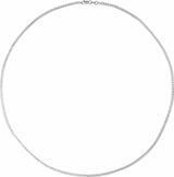 14K White Gold 1.95 mm Curb 20" Chain
