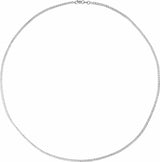 14K White Gold 1.95 mm Curb 16" Chain