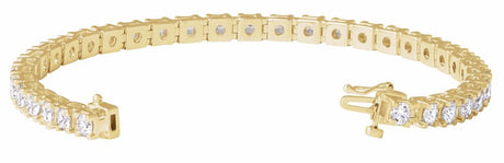 14K Yellow Gold 7 CTW Lab-Grown Diamond Line 7 1/4" Bracelet