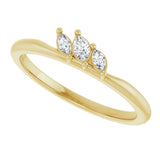 14K Yellow Gold 1/8 CTW Natural Diamond Ring
