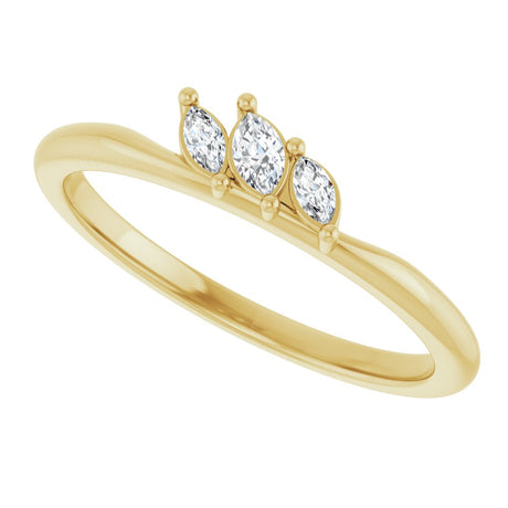 14K Yellow Gold 1/8 CTW Natural Diamond Ring