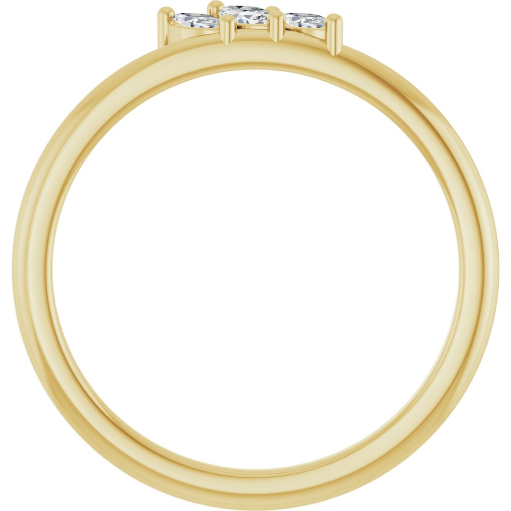 14K Yellow Gold 1/8 CTW Natural Diamond Ring