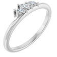 14K White 1/8 CTW Natural Diamond Ring