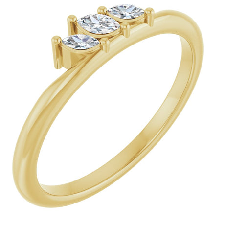 14K Yellow Gold 1/8 CTW Natural Diamond Ring