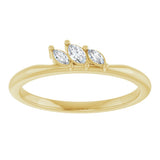 14K Yellow Gold 1/8 CTW Natural Diamond Ring
