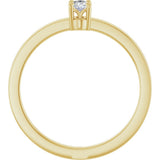 14K Yellow 1/6 CT Natural Diamond Ring